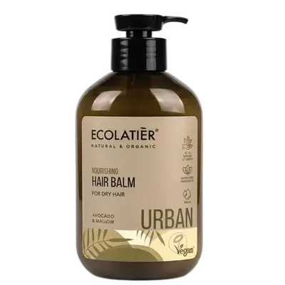 URBAN Nourishing Hair Balm for Dry Hair Avocado & Mallow 400ml _ ECOOLATIER