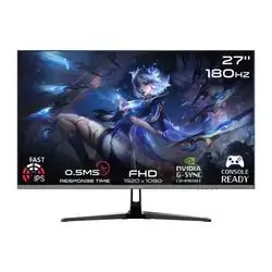 GameOn GOPS27180IPS 27″ FHD Fast IPS Gaming Monitor – 180 Hz, 0.5 ms (Black)