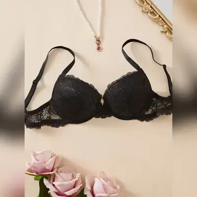 1pc Women'S Lace Push-Up Underwire Bra - 75B