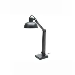 Metal And Wooden Footed Table Lamp