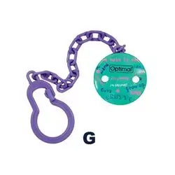 Pacifier Holder with Plastic Clip - White