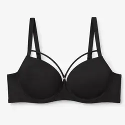 Plus Size Women's Solid Color Hollow Out Bra & Wireless Bra - 95D