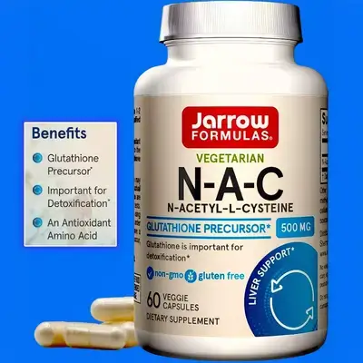N-A-C (N-Acetyl-L-Cysteine), nac, N Acetyl L Cysteine, N-A-C 500 mg per Capsule, Antioxidant Support for Liver Health & Lungs & Kidneys, 60 caps nac