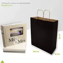 Paper Bags with Handles Paper Gift Bags for Business, Shopping, Retail, Merchandise Bags size 26*33cm