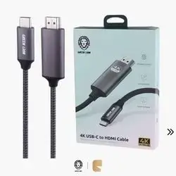 Green Lion 4K USB-C to HDMI Cable 4K Ultra HD Output High-Speed Braided Cable
