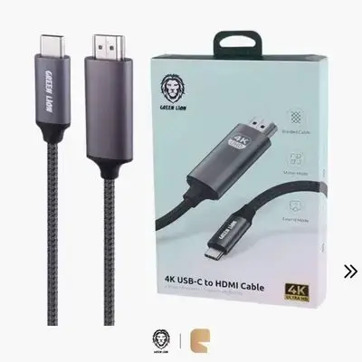 Green Lion 4K USB-C to HDMI Cable 4K Ultra HD Output High-Speed Braided Cable