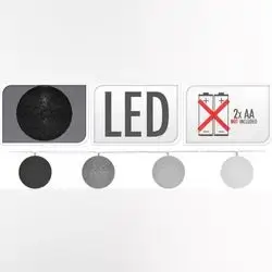 Raffıa Balls Led 6Cm Grey