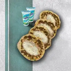 5 Lahmacun  with cheese and 2 ayran.”
