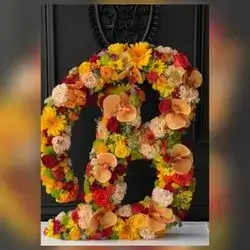 Autumn-Style Flower Letter