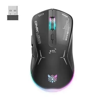 ONIKUMA CW917 Dual-Mode Gaming Mouse with RGB Lighting, 4800 DPI, and 2.4G + USB Connection Black