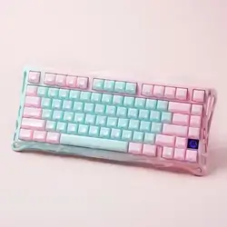 GRAVASTAR Mercury K1 Lite RGB Mechanical English Q Wired, Bluetooth, Wireless Gaming Keyboard Aurora Mist