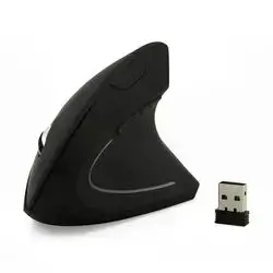 Ergonomic Mouse 2.4G Wireless Mouse Silent Cordless Mouse with USB Receiver for Laptop PC-Black