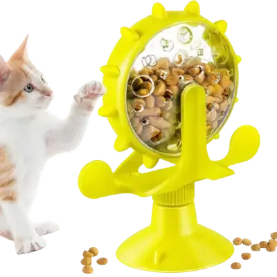 E728 Plastic cat pinwheel toy