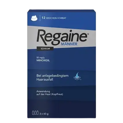 Regaine Men 5% Minoxidil Topical Aerosol Easy-To-Use Foam 3 Bottles of 60g