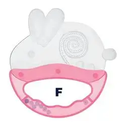 Silicone Rabbit-Shaped Teether (+4) - Pink