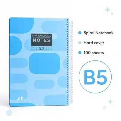 Hardcover Spiral Notebook – B5 | 100 Sheets