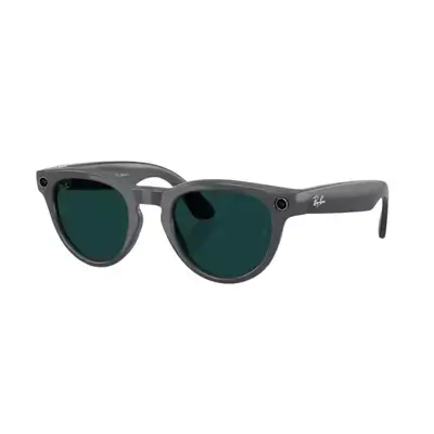 Ray-Ban Meta Headliner Smart Glasses (Gen 2) — Shiny Asteroid Grey with Transition Emerald Lenses Size 50