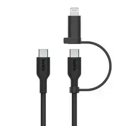 Belkin BoostCharger 2-in-1 | USB-C to USB-C Braided Cable with Lightning Adapter