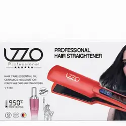 Lzzo Professional Hair Care Essential Oil Ceramics Negative Ion Keratin Hair Straightener Model V-6188