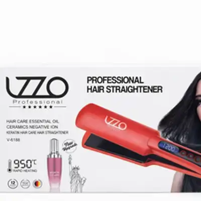 Lzzo Professional Hair Care Essential Oil Ceramics Negative Ion Keratin Hair Straightener Model V-6188