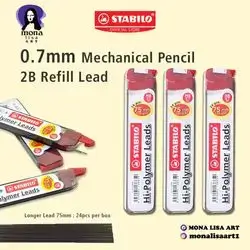 Mechanical Pencil Leads Stabilo 0.7mm 2B 24pcs