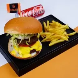 Double Cheese Burger And Fries