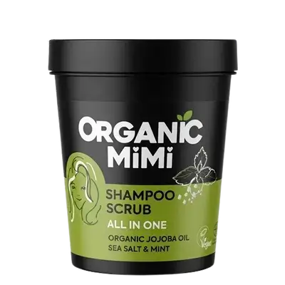 Shampoo Scrub All In One Jojoba Oil Sea Salt & Mint 280g _ ORGANIC MiMi