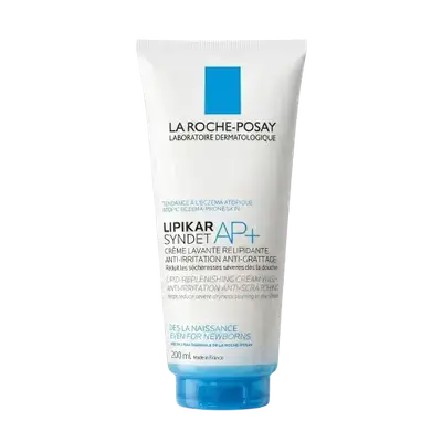 LIPIKAR Syndet AP+ Lipid Replenishing Cream Wash Anti-Irritation Anti-Scratching 200ml _ LA ROCHE-POSAY