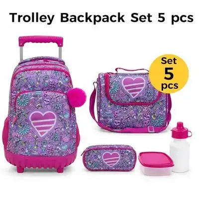 Trolley Bag School Set 5pcs