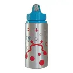 Oops- Aluminum Straw Bottle 500Ml 3Y+, Blue