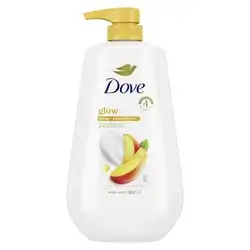 Dove Beauty Glow Body Wash Pump - Mango & Almond Butter 24hr Lotion-Soft Skin - 1L