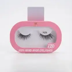 Hand-made eyelashes; 100%
