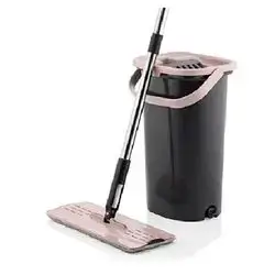 Compact Flat Mop Black Set