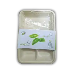 Medium colored square plate, 3*6 pieces