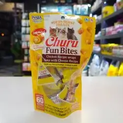 Churu Fun Bites ( Chicken Recipe Wraps Tuna With Cheese Recipe ) 60Bites - 3Packs