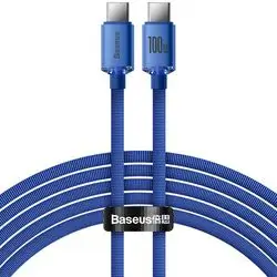 Baseus Crystal Shine hardened woven USB-C cable - 100W - 1m - Blue