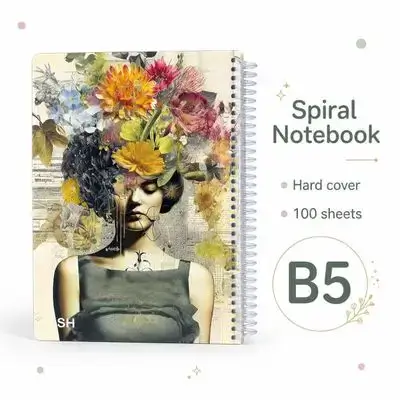Hardcover Spiral Notebook – B5 | 100 Sheets