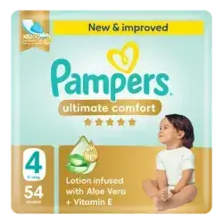 Diapers Pampers Ultimate Comfort Mega Pack, Size 4, 9-14 kg, 54 Pieces