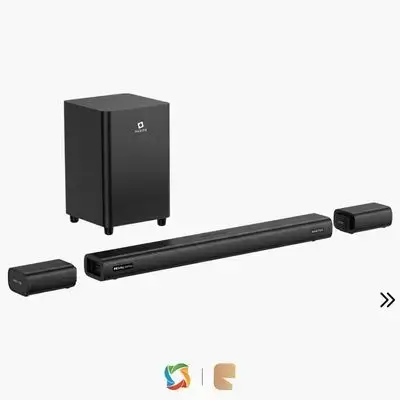 Master Wireless Home Theater System 525W Dolby Atmos 7.1.4 CH Soundbar with Detachable Battery Surround Speakers - Black