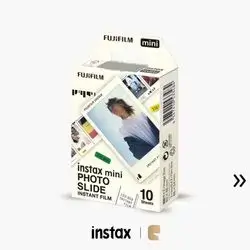 FUJIFILM Instax Mini Photo Slide Instant Film Sheets 10Pcs (10x1) for Mini Cameras