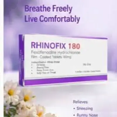 Rhinofix 180 (Fexofenadine Hydrochloride 180mg) 10 Film-Coated Tablets