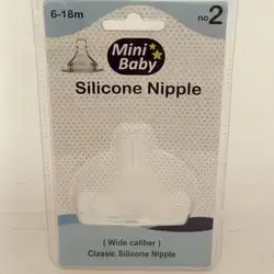 Mini Baby silicone nipple no2 ( 6-18)m