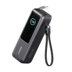 Anker Power Bank 25K 165W Built-In and Retractable Cable
