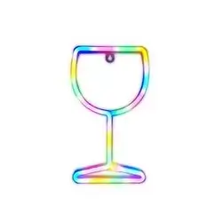 Burgundy Glass LED Lamp