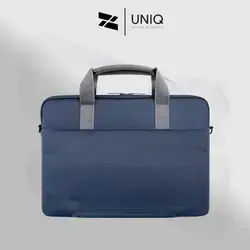 UNIQ Stockholm Water-Resistant Nylon Laptop Messenger Bag - Blue