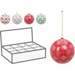 Koopman Xmas Ball 8Cm Xmas Design 4Ass