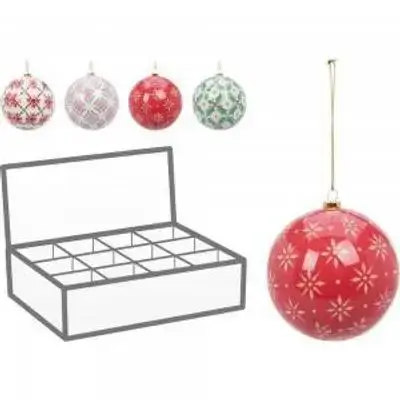 Koopman Xmas Ball 8Cm Xmas Design 4Ass