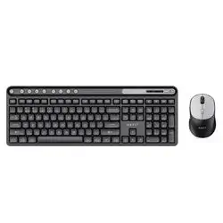 HAVIT KB271WB WIRELESS (WIRELESS 2.4GHz+BLUETOOTH 5.1+BLUETOOTH 5.1) KEYBOARD+MOUSE COMBO BLACK+GREY