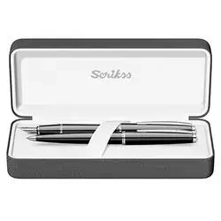 Scri̇kss 39 Fountain Pen - Ballpoint Pen Set Of Two Black