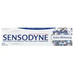 Sensodyne Toothpaste for Sensitive Teeth and Cavity Prevention, Extra Whitening 100ml